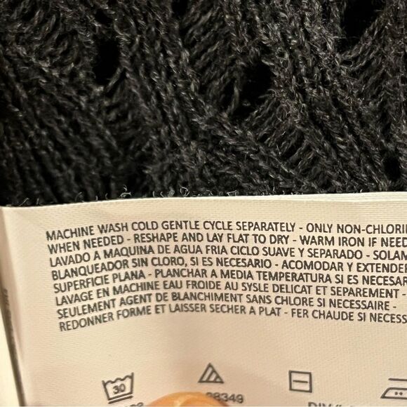 Open knit charcoal color sweater - Picture 11 of 13